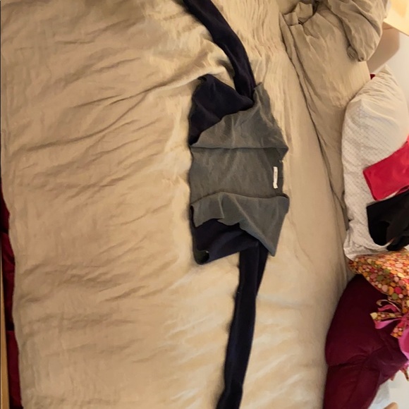 Adorable navy blue and grey cardigan! - Picture 1 of 3